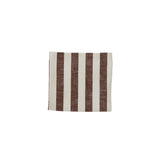 OYOY Tischdecke Bio-Baumwolle 200 x 140 cm Streifen Weiß Choko