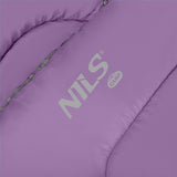 NILS CAMP Schlafsack Größe M Grau-Violett - Mumienschlafsack für Outdoor, Trekking & Camping