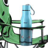 NILS CAMP Kinder Campingstuhl Frosch Design - faltbarer Outdoorstuhl für Garten, Camping & Strand