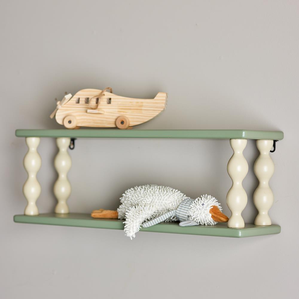 Bloomingville MINI Bibiola Regal bunt - Wandregal Kinderzimmer Holz zweifarbig Deko Bücher Regal