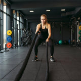 Trainingsseil 12 m Fitnessseil 38 mm Schwarz | HMS RP03