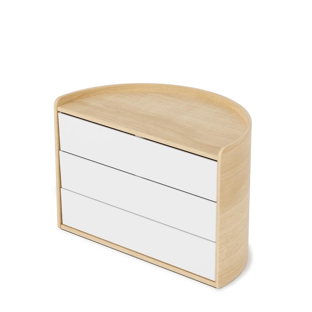 Umbra Moona Schmuckaufbewahrung Makeup Organizer und Accessoire Organizer mit drehbaren Schubfächern