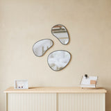 Umbra Hubba Pebble Wandspiegel Set, 3-teilig, mit organischer Form