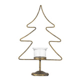 Bloomingville Miki Teelichthalter Gold Metall Weihnachtsbaum Teelichthalter