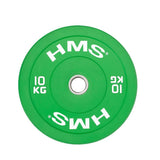 Hantelscheibe 10 kg Gummiert 50 mm Bumper Plate, 2 Stück | HMS CBR10