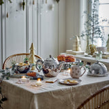 Bloomingville Shine Butterdose Silber Steingut Butterglocke mit Deckel