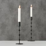 BOLTZE Kerzenleuchter Kimberly, 2-teiliges Set im Modernen Design aus Metall in Schwarz