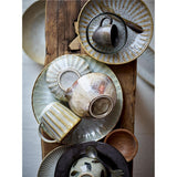 Bloomingville Fleur Teller, Natur, 22cm, Steingut, dänisches Design