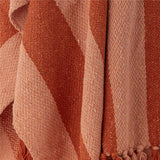 Bloomingville Frello Decke orange 160x130 cm aus recycelter Baumwolle – Wohndecke Kuscheldecke