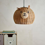 Bloomingville MINI Lilu Lampenschirm natur - Rattan Lampenschirm Bär für Kinderzimmer & Deckenleuchte