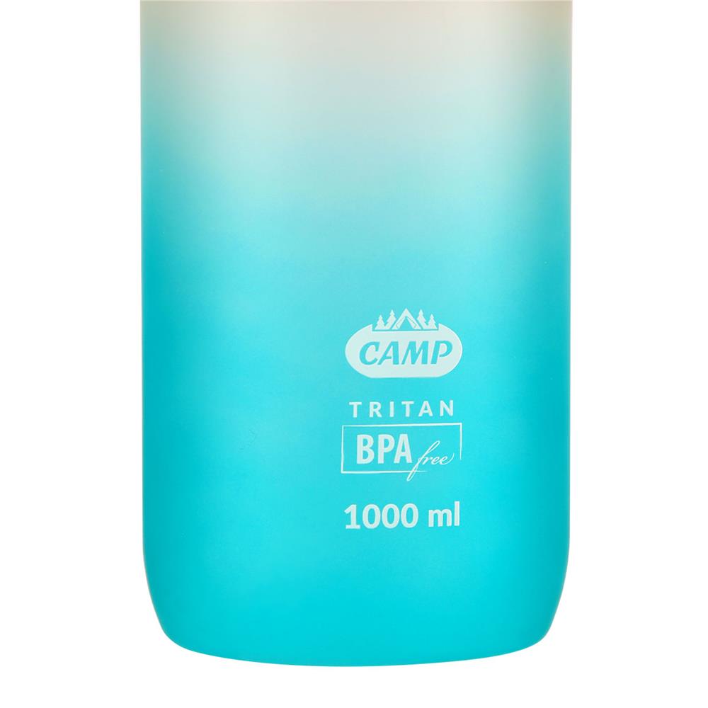 NILS CAMP Trinkflasche Tritan 1000 ml mit Strohhalm orange-blau für Outdoor Sport Reisen