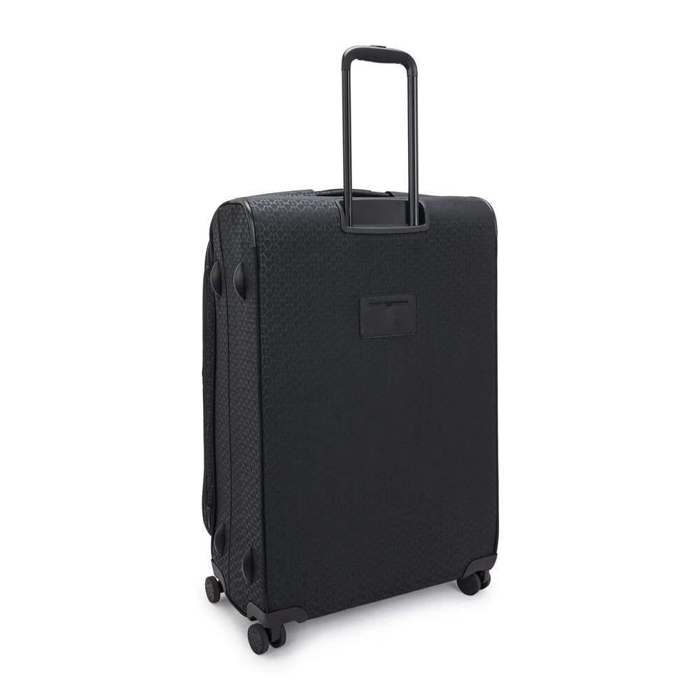 Kipling YOURI SPIN L, Reisekoffer, Signature Emb (schwarz), 100L Trolley Koffer groß Rollen