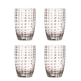 Bloomingville Brinley Trinkglas aus Glas in Braun 350 ml – 4er Set für Küche und Tischdeko