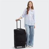 Kipling SPONTANEOUS M, Mittelgroßer Reisekoffer, Black Noir (schwarz), 71L, 4-Rollen-Koffer