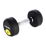 Kurzhantel 5 kg gummiert rund Schwarz | HMS HG PRO