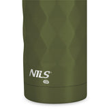NILS CAMP Trinkflasche 750 ml Edelstahl Grün auslaufsicher isoliert BPA-frei