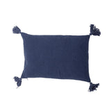 Bloomingville Adya Kissen 50x35 cm bunt - Dekokissen mit Pfauenmuster & Quasten