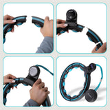 Hula Hoop Reifen mit LCD-Zähler, Magneten und Gewicht Schwarz/Türkis | HMS HHM17