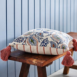 Bloomingville Paisley Kissen 45x45 cm bunt - Kissen aus recycelter Baumwolle mit Paisleymuster für Sofa