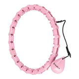 Hula Hoop Reifen mit Gewicht und Massagefunktion verstellbar Rosa | HMS HHW02