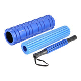 Faszienrollen Set 3in1 Blau Massagerolle Triggerrolle Massage Stick | HMS FS118