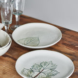Bloomingville Aubrin Teller 2er Set 21 cm Steingut natur botanisch