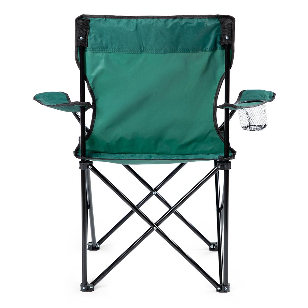NILS CAMP Campingstuhl Grün - klappbarer Klappstuhl mit Becherhalter für Camping & Garten