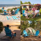 NILS CAMP Strandliege klappbar - 3in1 Campingliege mit Rucksack & Kühlfach für Outdoor
