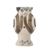 Bloomingville Mahrab Vase, Natur, Steingut – handdekorierte Vogelvase mit künstlerischem Charakter
