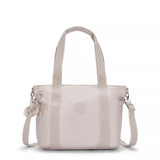 Kipling ASSENI S, kleine Tote Bag, Metallic Glow (beige), Handtasche mit Schultergurt & Fächern