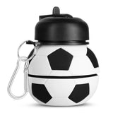 NILS faltbare Trinkflasche 550 ml Silikon Football für Camping Outdoor Reisen