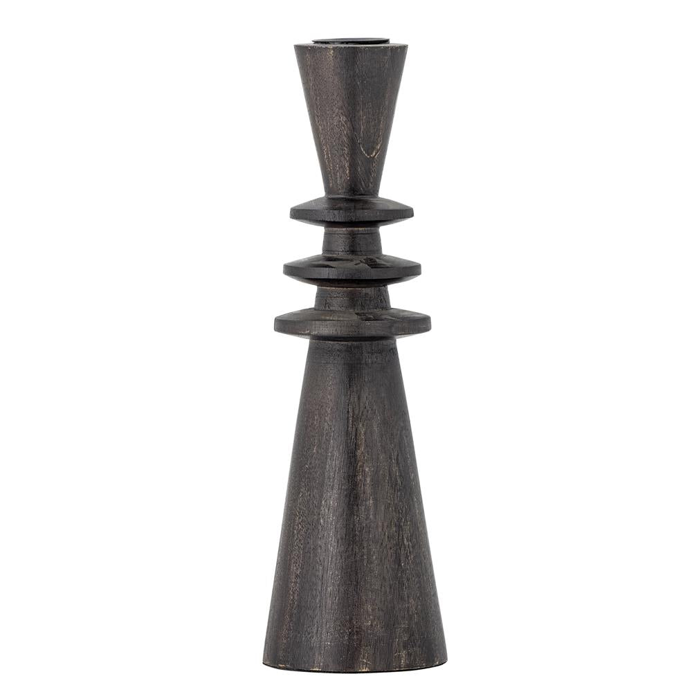 Bloomingville Armel Kerzenhalter Schwarz Mangoholz 8x26cm
