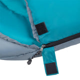 NILS CAMP Schlafsack Größe M Grau-Türkis - Mumienschlafsack für Outdoor, Trekking & Camping