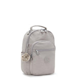 Kipling SEOUL S, Kleiner Schulrucksack mit 11-Zoll-Tabletfach, 14L, Grey Gris (grau)