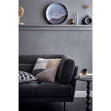 Bloomingville Anka Beistelltisch mit geschwungenem Bein, in Schwarz, aus Aluminium - 38xH56 cm