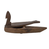 Bloomingville Hamida Box mit Deckel aus recyceltem Holz, braune Schmuckbox im mediterranen Stil