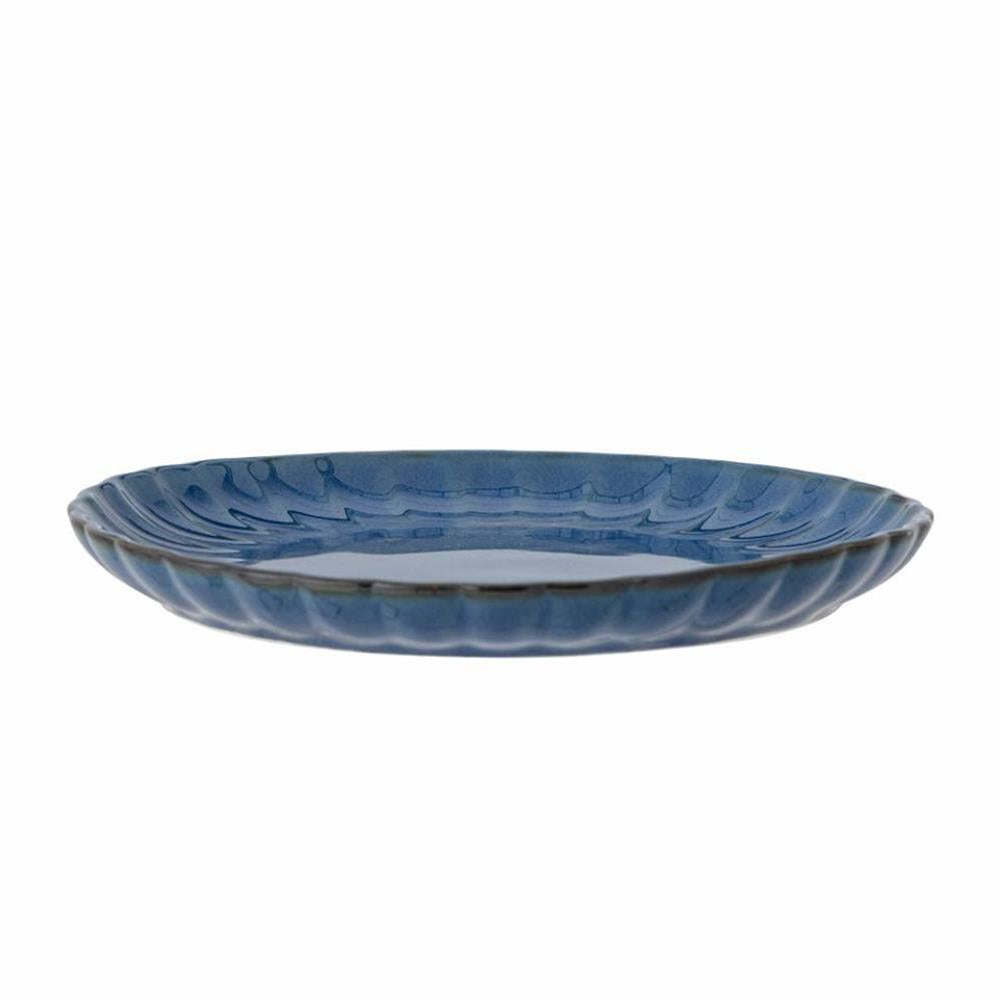 Bloomingville Latina Teller, Dunkelblau, 20 cm, Steingut, dänisches Design