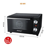 Steba Mini-Backofen KB M9 9L Schwarz mit Doppelglastür 650 Watt
