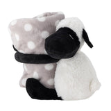 Bloomingville MINI Dolly Plüschtier mit Decke aus Polyester, Weiß, 2er Set