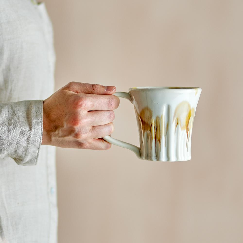Bloomingville Joseph Becher braun aus Steingut – 4er Set für Kaffee, Tee & Tischdeko
