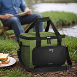 NILS CAMP Kühltasche 20L in Grün - kompakte Thermotasche für Picknick, Camping & Alltag