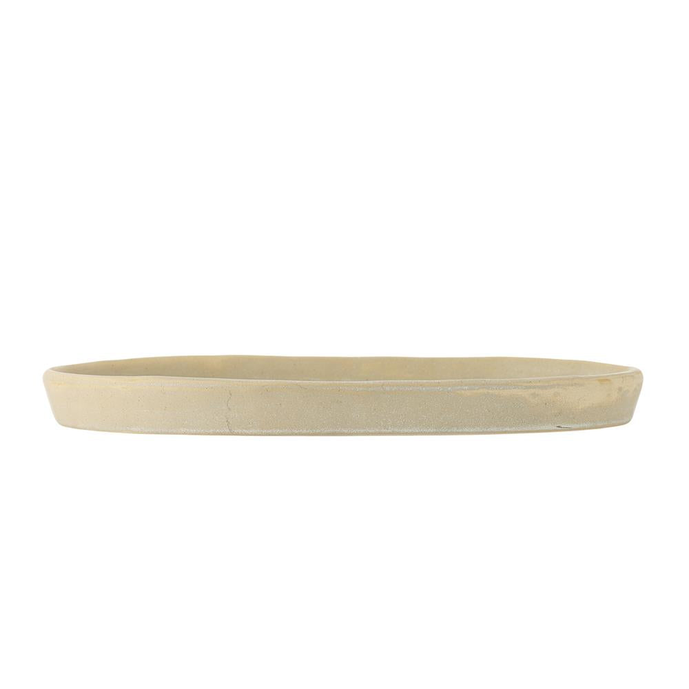 Bloomingville Hadden Servierplatte Steingut gelb Zitrone 36 cm