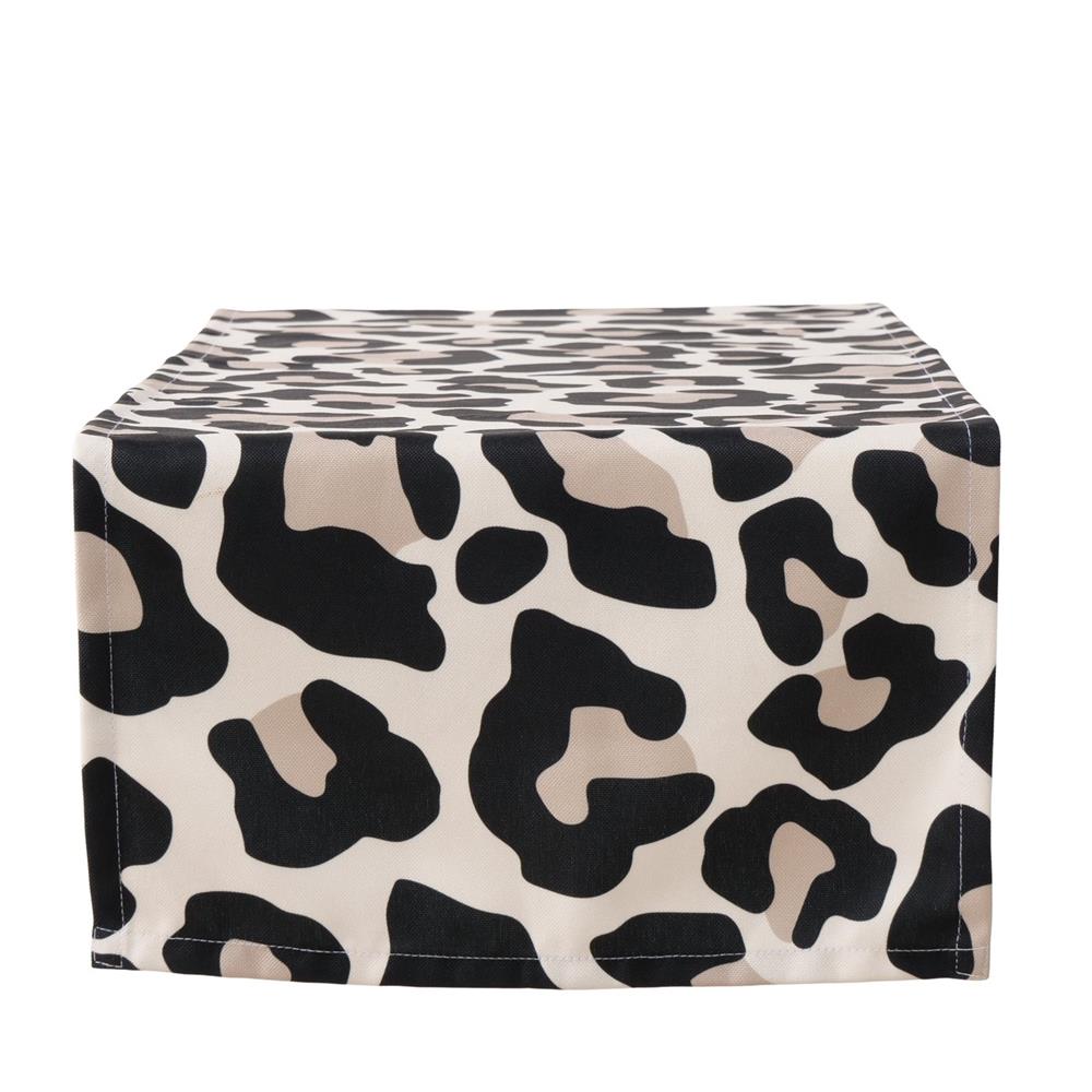 BOLTZE Tischläufer Leony Polyester Leopard Print braun schwarz 140x40 cm