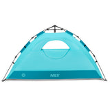 NILS Wurfzelt automatisch in blau für Strand Camping und Garten UV Schutz leicht