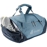 deuter Duffel 35, Reisetasche, atlantic-ink (blau), 35L, Duffelbag mit Seitentasche, Netzinnentasche