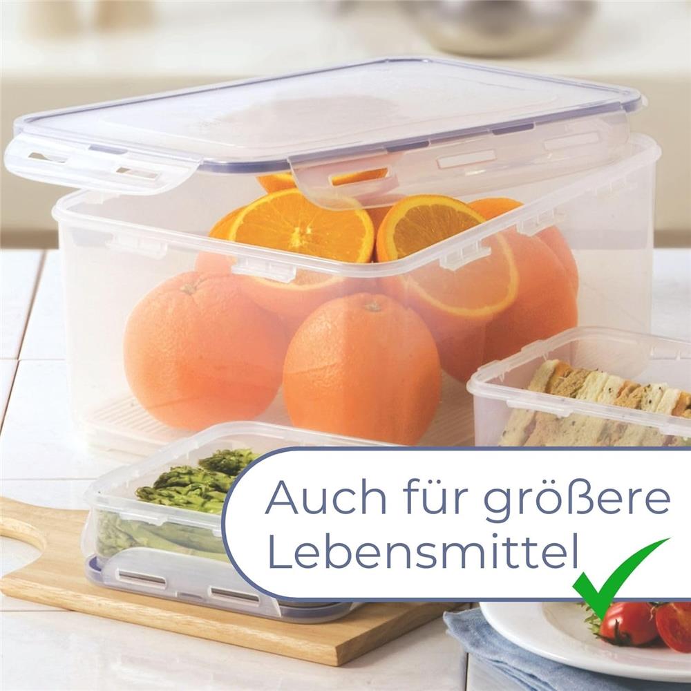 LocknLock PP Classic Vorratsdose 4,8 L mit Griff & Ablaufgitter, BPA-frei