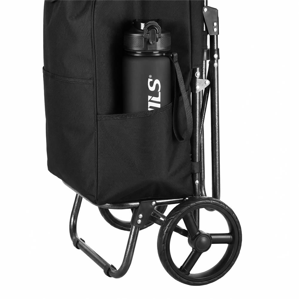 NILS CAMP Einkaufstrolley mit Sitz 40L klappbar für Einkauf Alltag Garten
