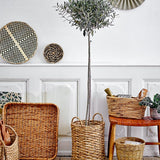 Bloomingville Tona Wanddekoration schwarz aus Bambus – 3er Set Wanddeko für Wohnzimmer & Flur