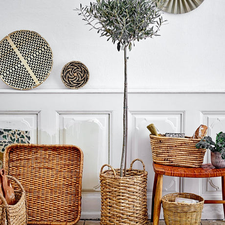 Bloomingville Tona Wanddekoration schwarz aus Bambus – 3er Set Wanddeko für Wohnzimmer & Flur