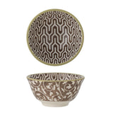 Bloomingville Maple Schüssel, Braun, 35ml, Steingut, dänisches Design